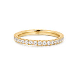 Pave Setting 925 Silver+ 14k gold plating Ring R057-01G