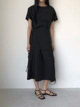 ジュール ラップロールアップ半袖ロングワンピース