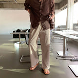 LMN Nomace コットンクーリネンバンディングワイドパンツ (6 colors)