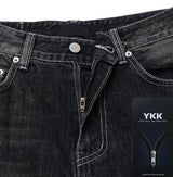 Bent brush wide denim