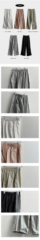 Litt Lace Side Line Nylon Wide Banding Pants