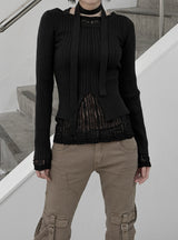 Seron Muffler Knit T-shirt
