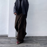 Brown Shadow Wide Pants