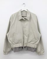 Petit check frill blouson (2color)