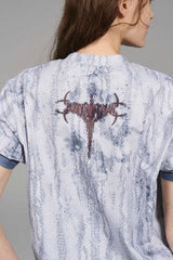 スネークスキンプリントTシャツ