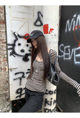 Stripe slimline long-sleeve t-shirt