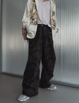 Coil camo snap parachute pants