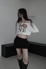 leopard love off shoulder T (2color)