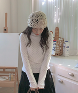Dot Wave Turtleneck T-Shirt