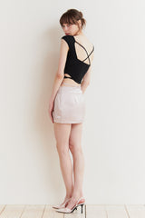 JADE BACKLESS TOP black