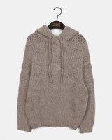 Sobel Alpaca Loose Fit Hoodie Knitwear