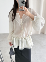 elin string blouse (2color)