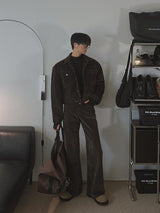Winter Velvet Denim Bootcut Pants (2color)