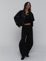 Leather Biker Jacket_Black