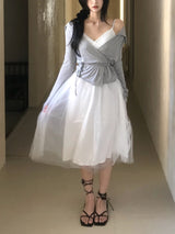 Tilda Ballerina Lace Bustier Tulle Long Dress