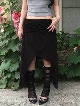 Angel Drape Unbal Long Skirt