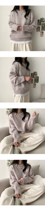 Gaffle mix round knitwear