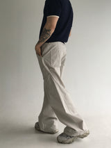 curved dyeing strap wide pants(2colors)