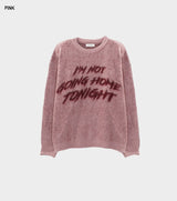 Lettering brush over knit