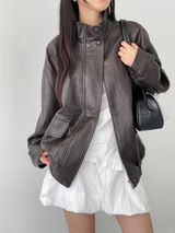 soft leather jumper