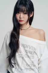 VCF CRY ONE OFF SHOULDER SWEAT SHIRT
