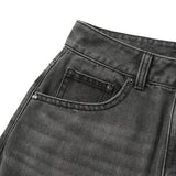 KIRSH PLAIN SAND WASHING WIDE FIT DENIM PANTS [GRAY]
