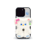 SUN CASE BEADS BEAR WHITE CREAM (GLOSSY BLACK)