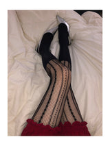 Lace Wavy Mesh Stockings