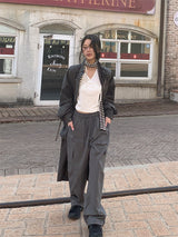 EYELET CARGO STRING PANTS (3COLOR)