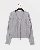Narkle Twisted Ribbon String Knit Cardigan