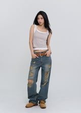 Double layered sleeveless (set product)