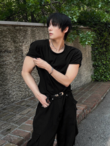 クロップマッスルフィットTシャツ