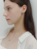 26SS★ Volume Square (W) One-Touch Earrings