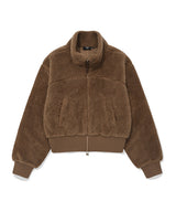 Women’s Sherpa Zip-Up Jacket Brown