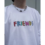 PEANUT STAIN - Friends White Boxy Tshirt
