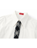 Basic Oxford Oversized Tie Shirt White