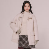 ハーフネックニットトップ(Light beige)