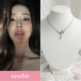 [fromis_9 Baek Jiheon Necklace] ムーンライトティアドロップカラーボーンネックレス