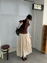 26SS★ [BAONHAUS]ミトゥンカットバンディングバルーンロングスカート
