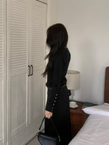 Annie Slim Button Long Sleeve Cardigan
