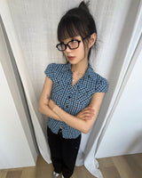 ラナー ポケットシャーリングVネック半袖シャツ