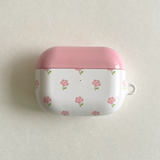 pink rose glossy hard airpods case