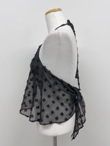 Flower See-through Halterneck Bustier