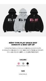【即日発送】ロフタイププレイスペースドットオーバーフィット2ウェイジップアップ (3color)