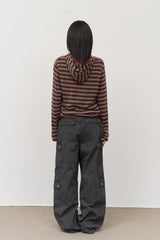 Kell Button Striped Hoodie