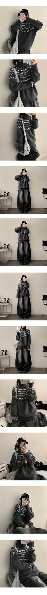 Nef Nordic turtleneck knitwear