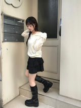 Rico Gurlish Dot Can Can Shirring Skirt