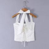 Elora Lace Halter Corset Top