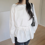 Bennu One Shoulder muffler strap blouse shirt