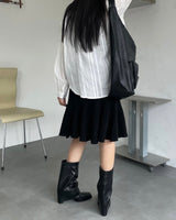 ヌミットラインストライプシースルールーズシャツ 2C